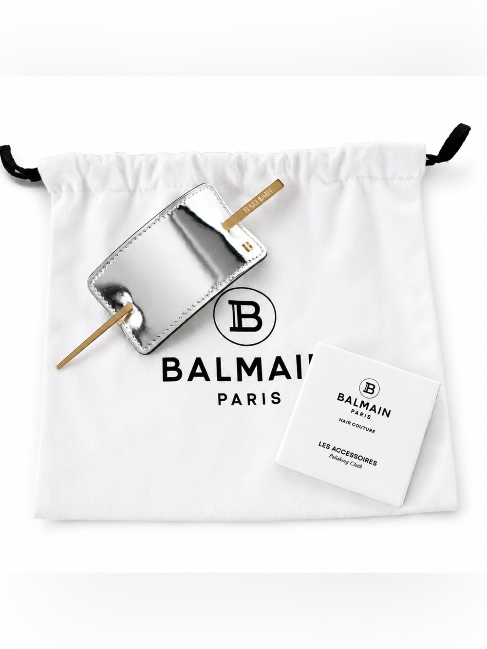 Balmain Paris Hair Couture Limited Edition Silver Hair Barrette — FW19